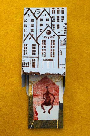 Holzschnitt-Collage von Anneliese Hirschvogl