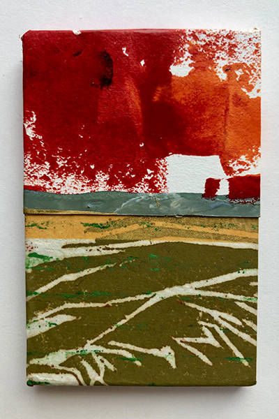 Holzschnitt-Collage von Anneliese Hirschvogl