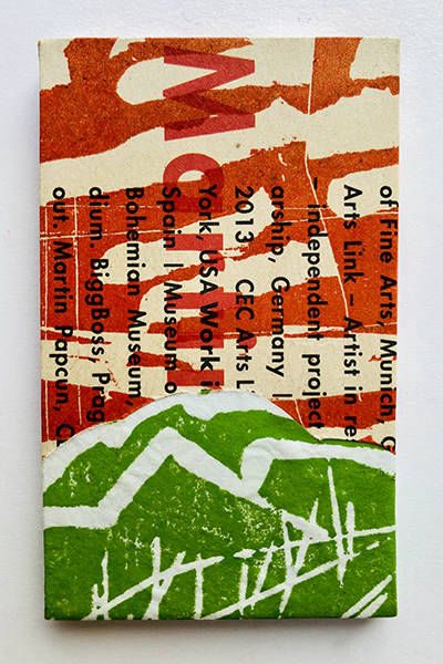 Holzschnitt-Collage von Anneliese Hirschvogl