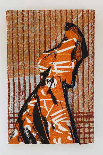 Holzschnitt-Collage von Anneliese Hirschvogl