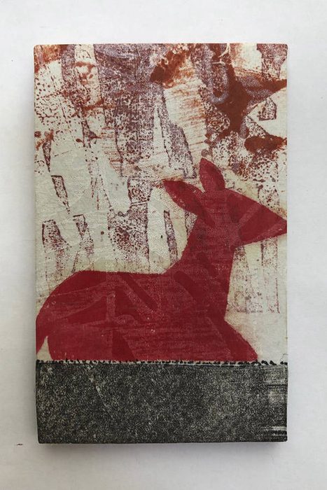 Holzschnitt-Collage von Anneliese Hirschvogl