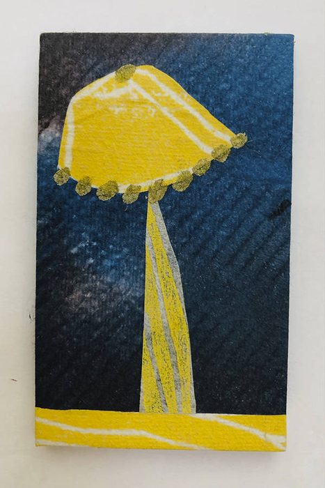 Holzschnitt-Collage von Anneliese Hirschvogl