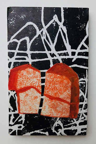 Holzschnitt-Collage von Anneliese Hirschvogl