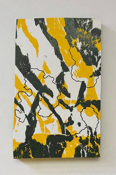 Holzschnitt-Collage von Anneliese Hirschvogl