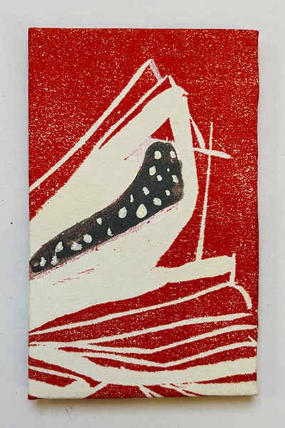 Holzschnitt-Collage von Anneliese Hirschvogl