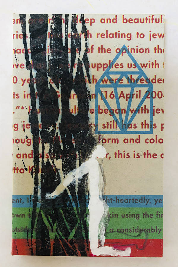 Holzschnitt/Collage von Anneliese Hirschvogl