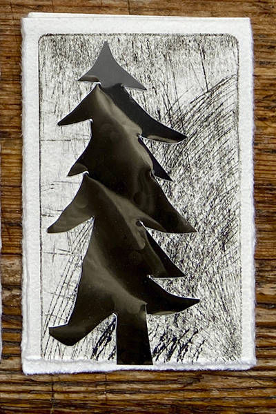 Radierung + Collage von Katinka Molde