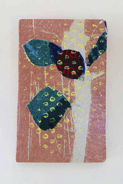 Holzschnitt/Collage von Anneliese Hirschvogl