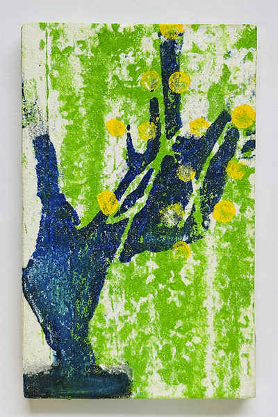 Holzschnitt/Collage von Anneliese Hirschvogl