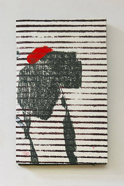 Holzschnitt/Collage von Anneliese Hirschvogl