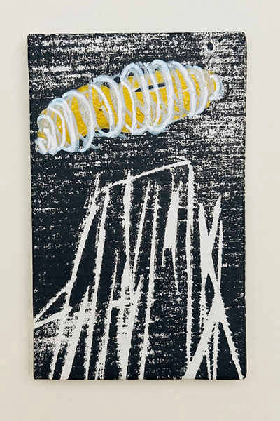 Holzschnitt/Collage von Anneliese Hirschvogl