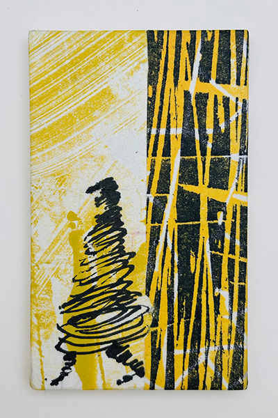 Holzschnitt/Collage von Anneliese Hirschvogl