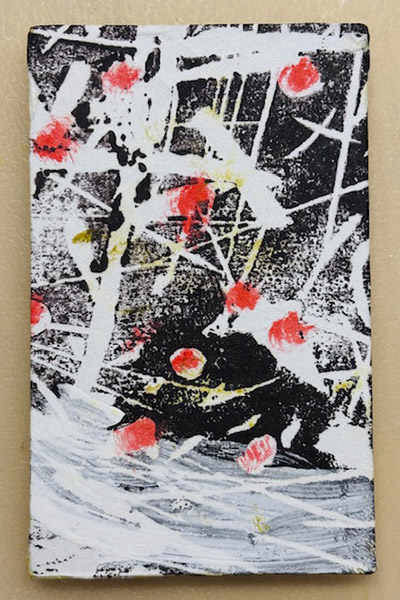 Holzschnitt/Collage von Anneliese Hirschvogl