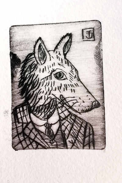 Radierung von Jo Thoma